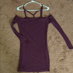 Tight dark purple dress